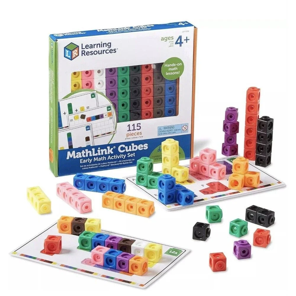 Learning Resources MathLink Cubes Early Math Activity Set - 115 Pieces-ages 4+